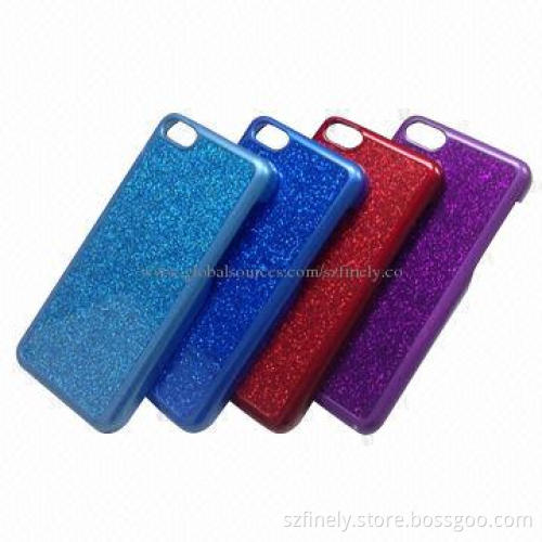 Glitter PC Cases for iPhone 5C, Sticker Glitter Sheet on Surface Groove, Shiny and Fashionable